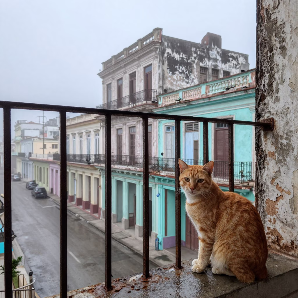 Orange Cat in Havana in in Havana, Cuba