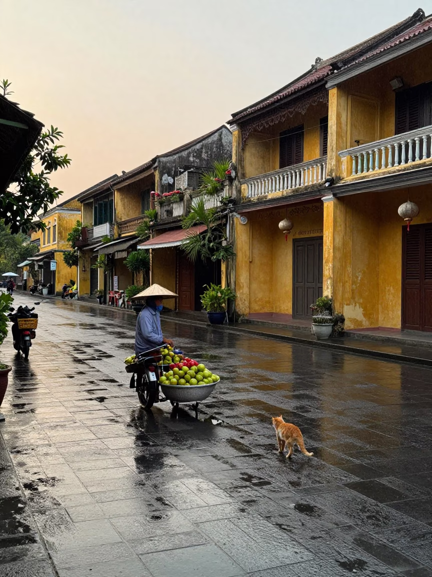 Orange Cat in Hoi An in in Hoi An, Vietnam