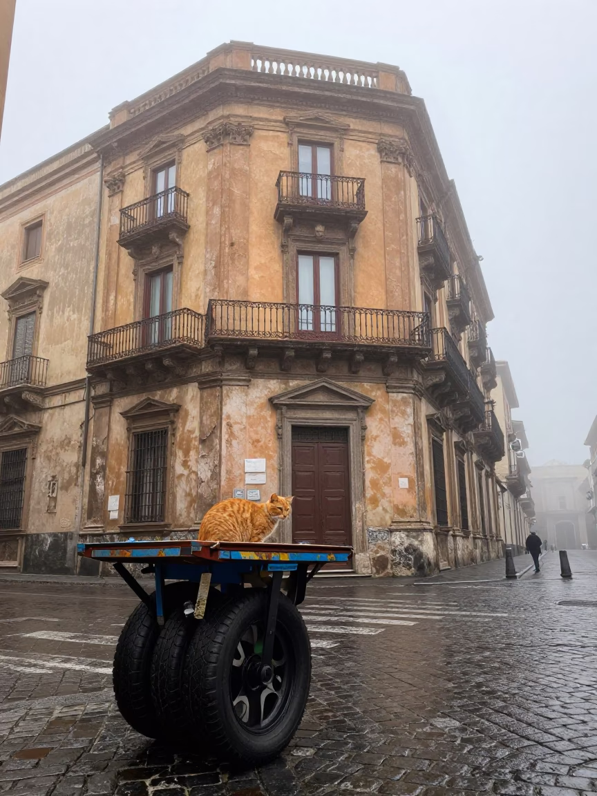 Orange Cat in Palermo in in Palermo, Italy