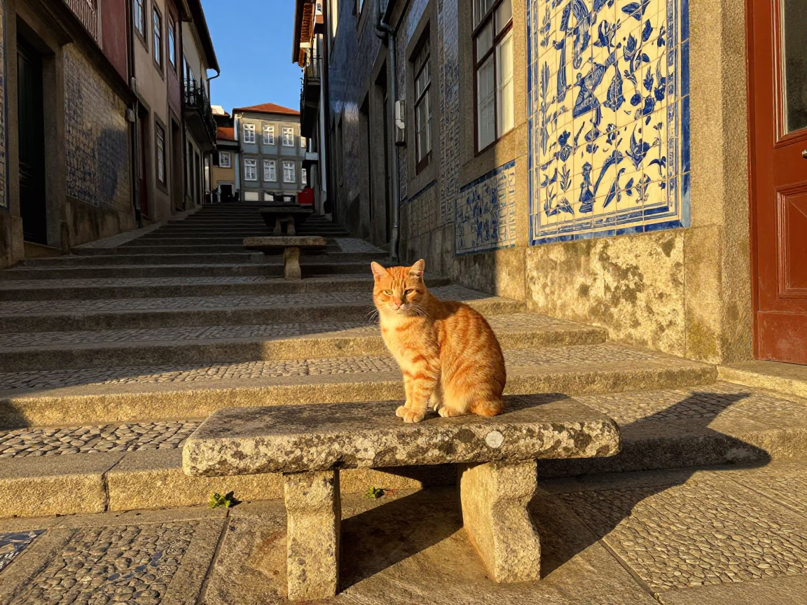 Orange Cat in Porto in in Porto, Portugal