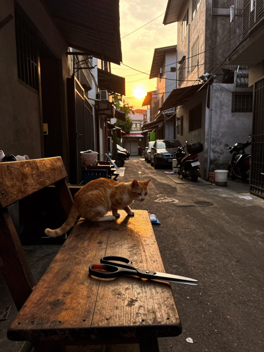 Orange Cat in Surabaya in in Surabaya, Indonesia