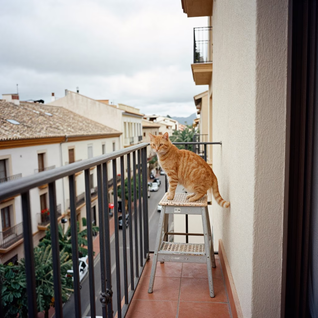 Orange Cat in Valencia in in Valencia, Spain
