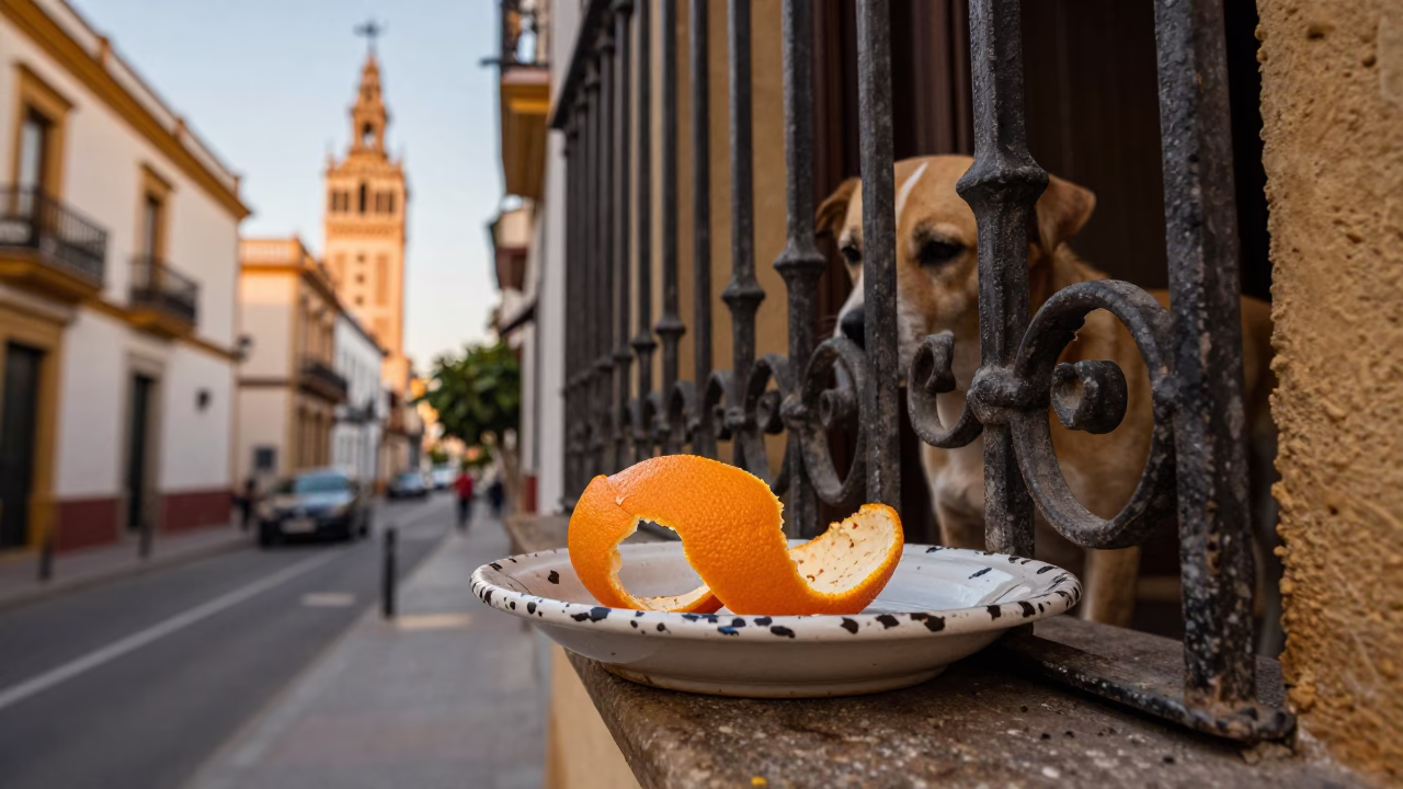 Orange Peel in Seville in in Seville, Spain