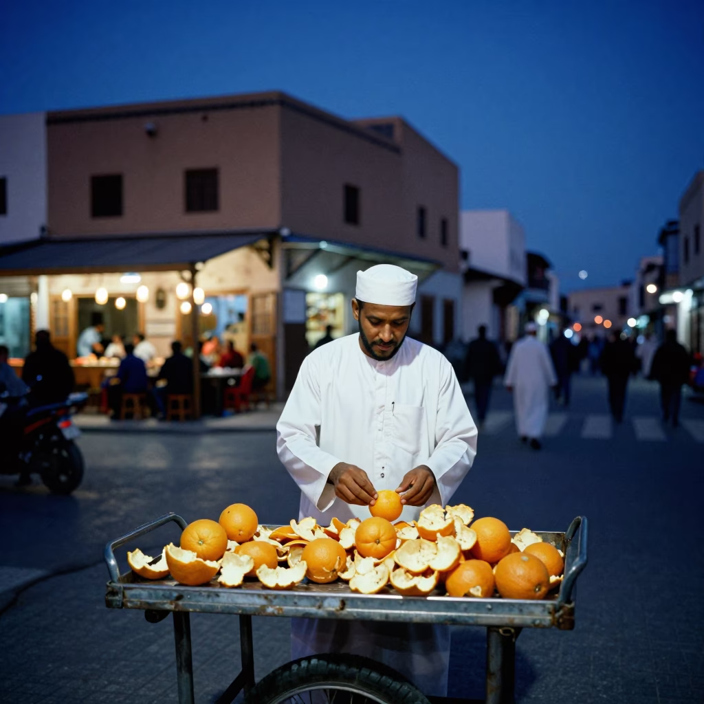 Orange Peels in Casablanca in in Casablanca, Morocco