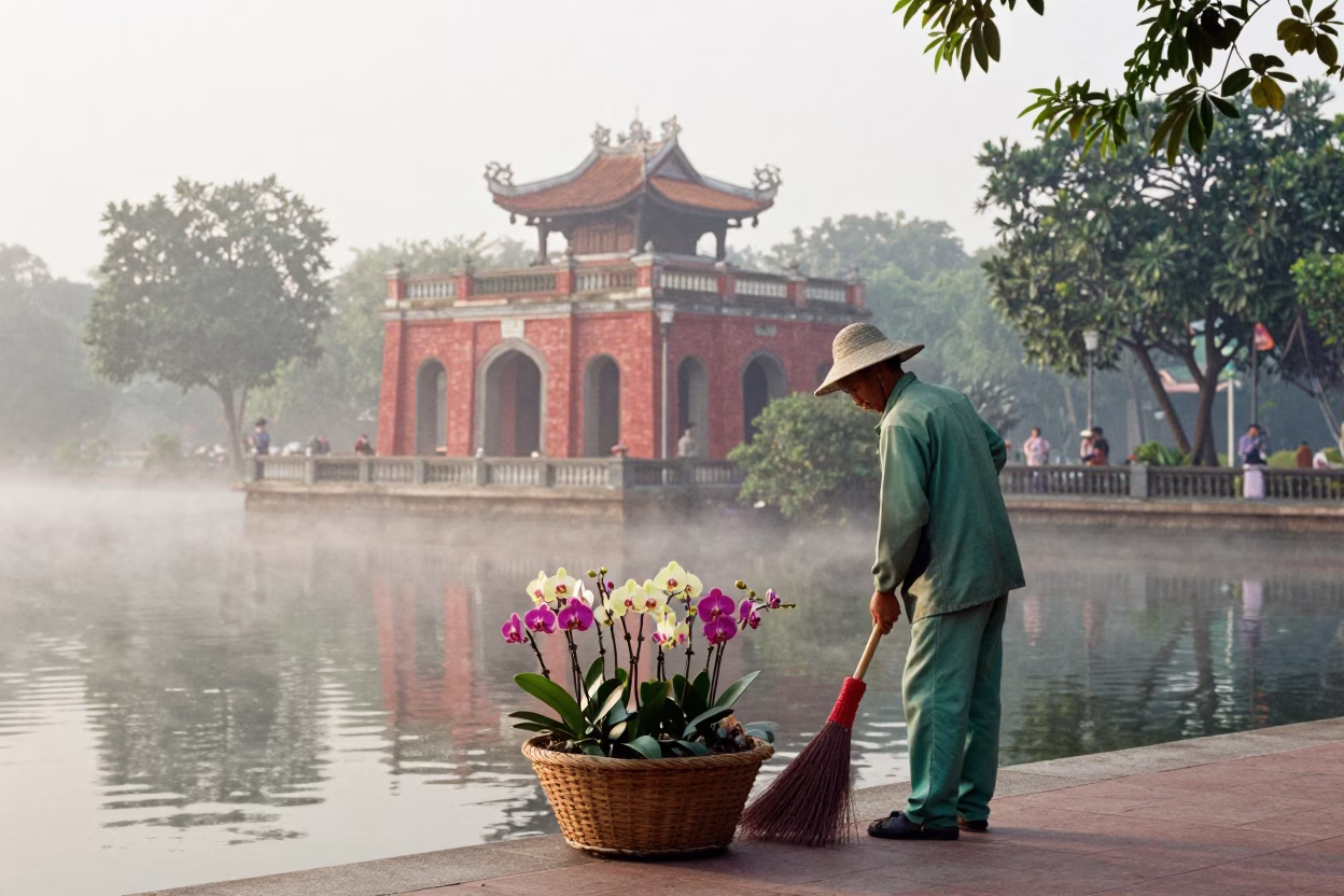 Orchid Basket in Hanoi in in Hanoi, Vietnam