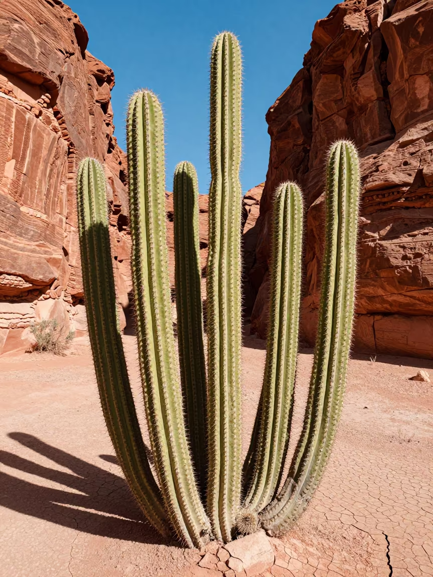 Organ Pipe Cactus Near Isfahan Canyon in near Isfahan