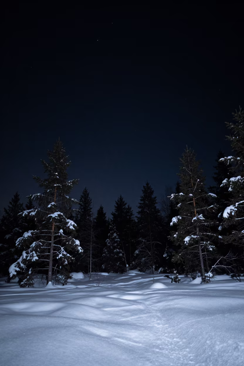 Orion Above Winter Forest Finland Night in in Finland