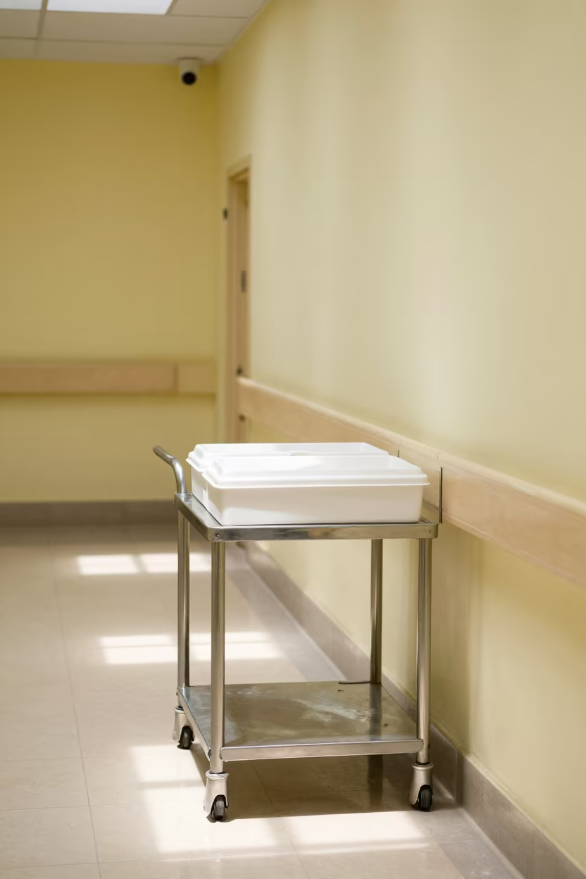 Orthotic Foam Box in Jodhpur Hospital Corridor in inside a hospital corridor in Jodhpur