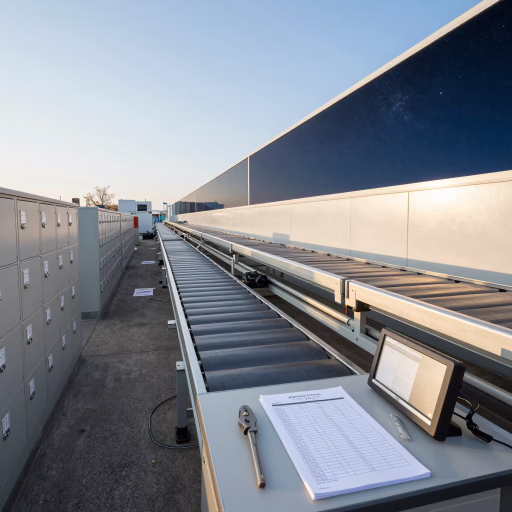 Osaka Dispatch Locker Sky Day Night Transition in inside a dispatch office above the dock in Osaka