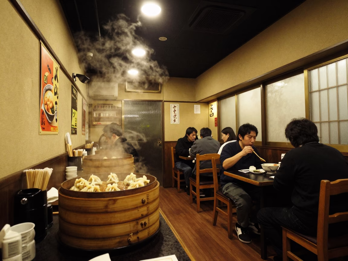 Osaka Shop Interior at The Deepest Night Sky Light in in Osaka, Japan