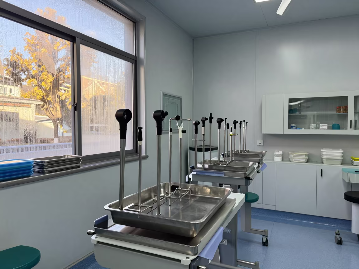 Otoscopes Refill Rack Radiology Lijiang in inside a radiology imaging room in Lijiang