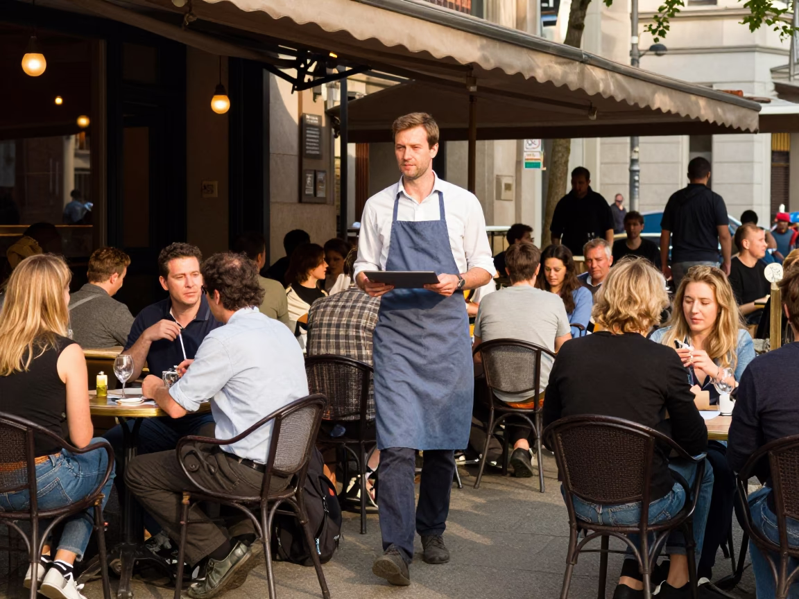 Outdoor Cafe in Berlin in in Berlin, Germany