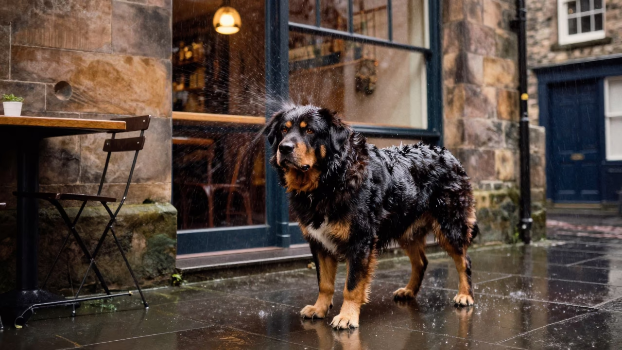 Outside Cafe in Edinburgh in in Edinburgh, United Kingdom