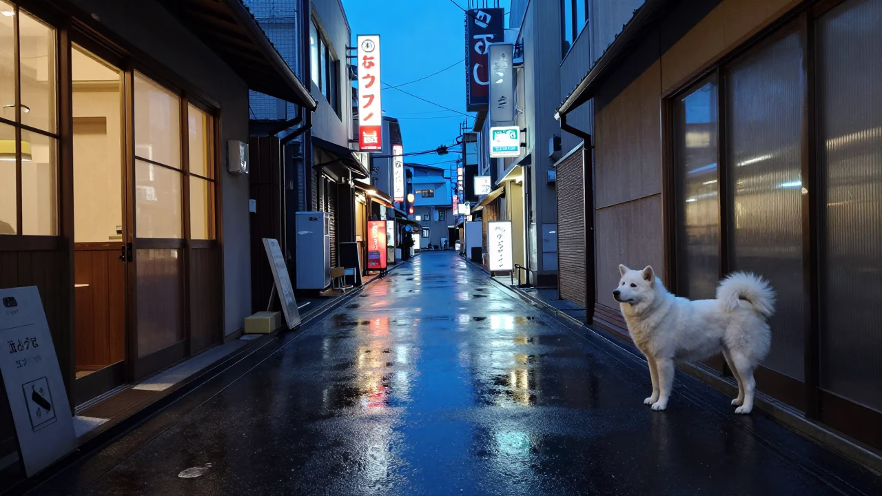 Outside Izakaya in Sapporo in in Sapporo, Japan