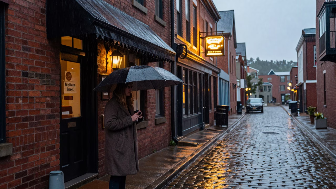 Outside Pub in Halifax in in Halifax, Nova Scotia, Canada