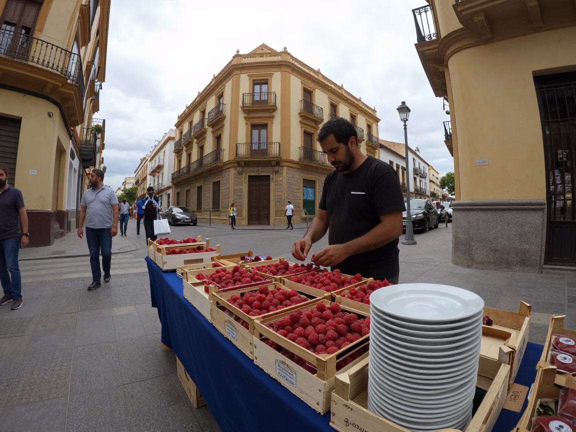 Overcast Midday in Valencia at Midday Light in in Valencia, Spain