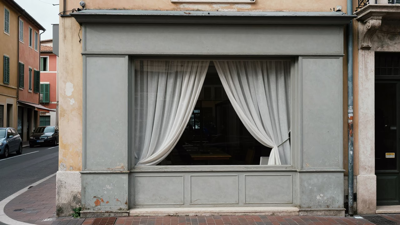 Overcast Midday Street Scene in Nice France with Local Details in in Nice, France