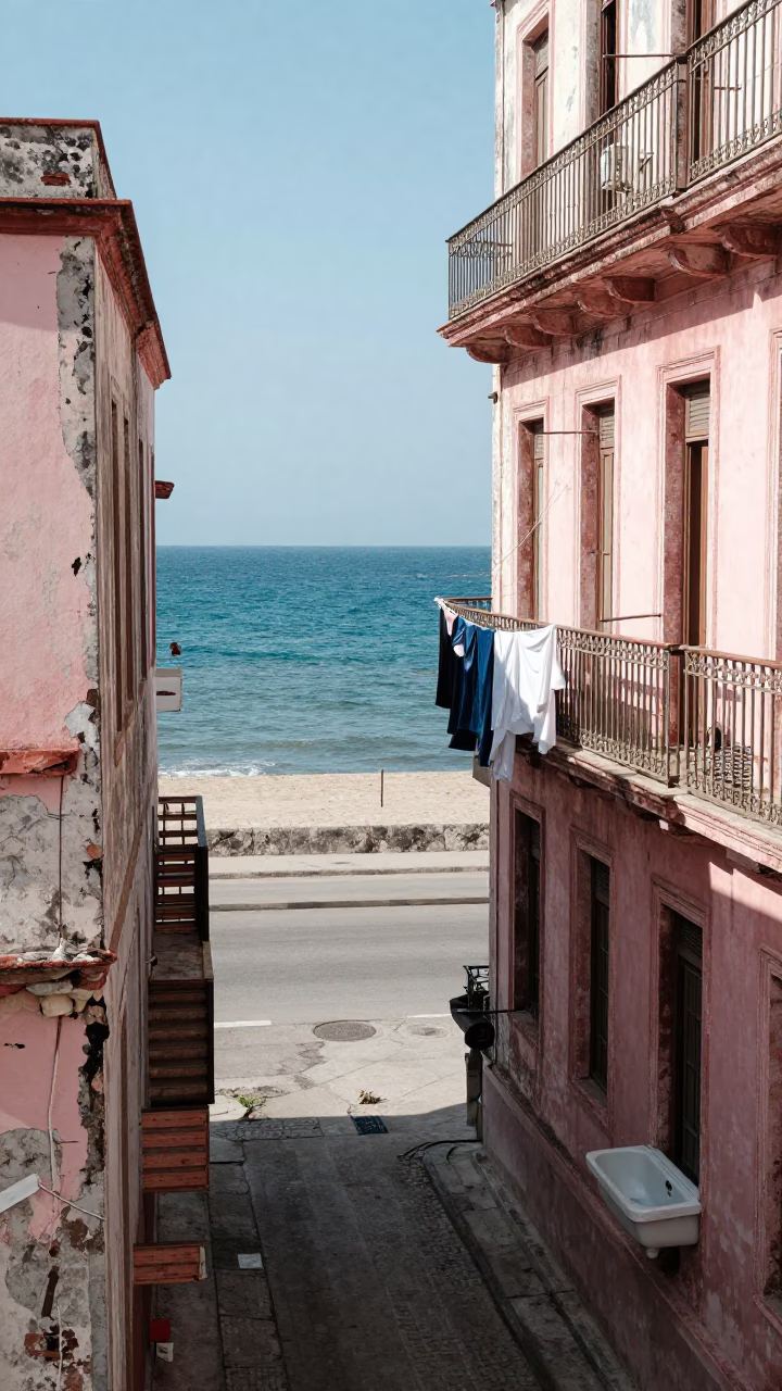 Overlooking Sea in Havana in in Havana, Cuba