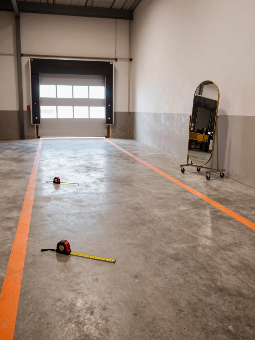 Oversize Parcel Lane in Jounieh Warehouse in inside a warehouse aisle in Jounieh