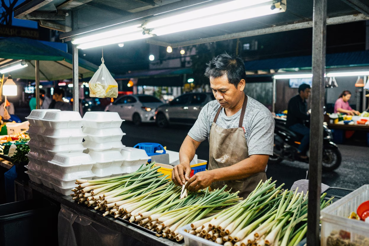 Packing Herbs in Bangkok in in Bangkok, Thailand