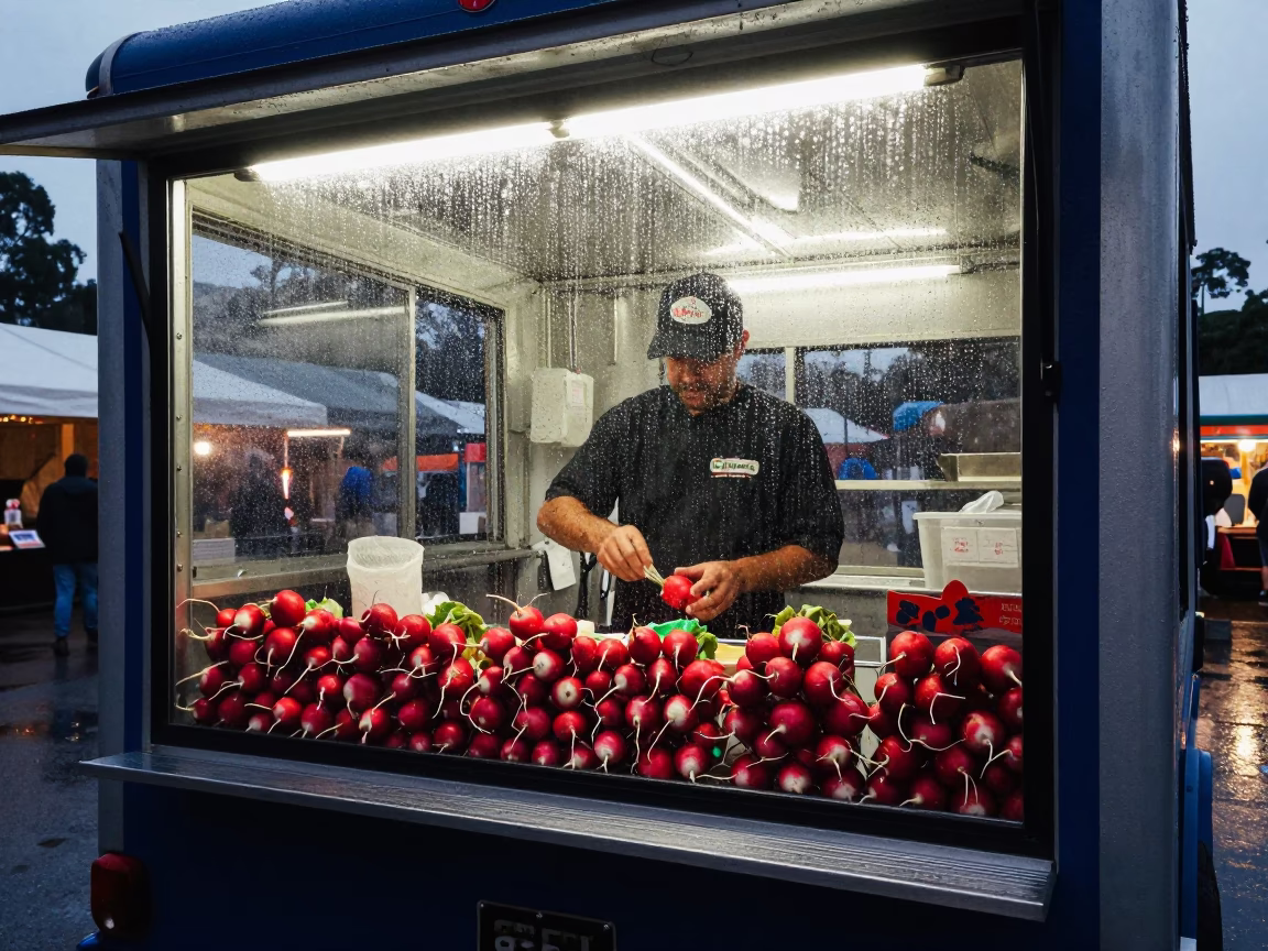 Packing Radishes in Adelaide in in Adelaide, South Australia, Australia