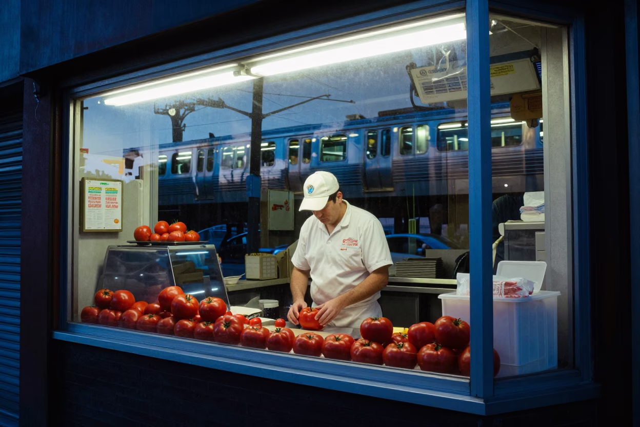 Packing Tomatoes in Chicago in in Chicago, Illinois, United States