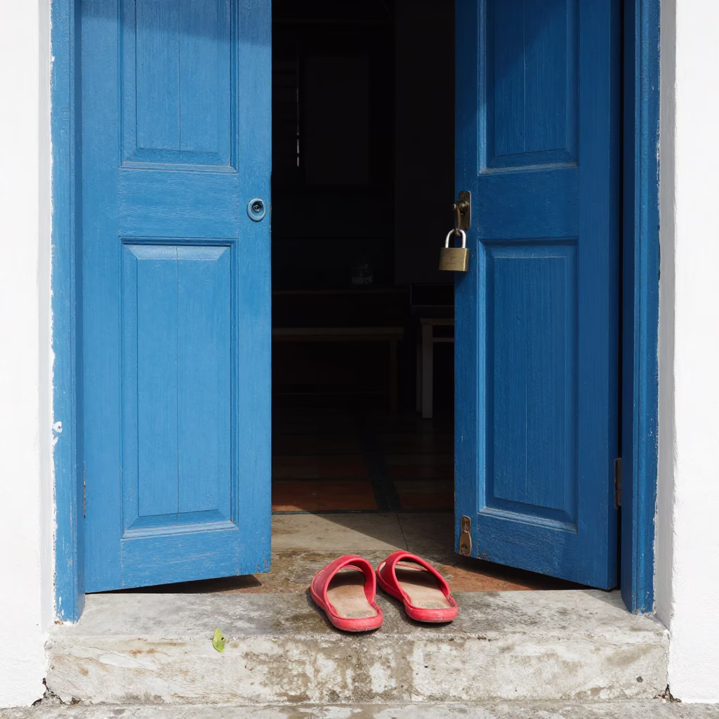 Padlock in George Town in in George Town, Malaysia