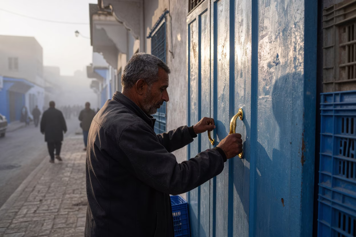 Painted Crate in Tunis in in Tunis, Tunisia