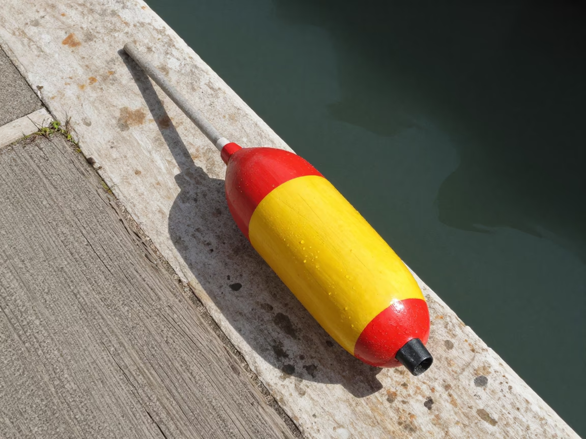 Painted Wooden Fishing Floats in Venice in in Venice, Italy