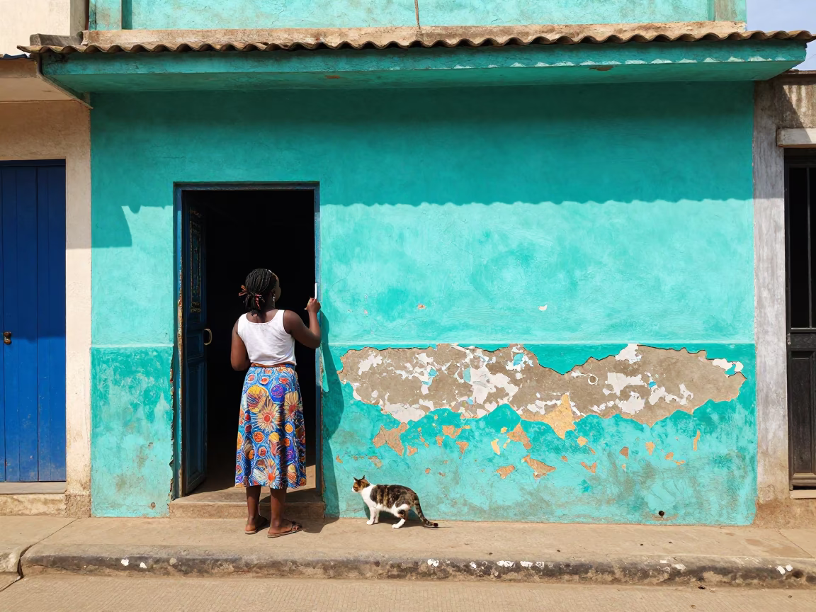 Painting Storefront in Accra in in Accra, Ghana