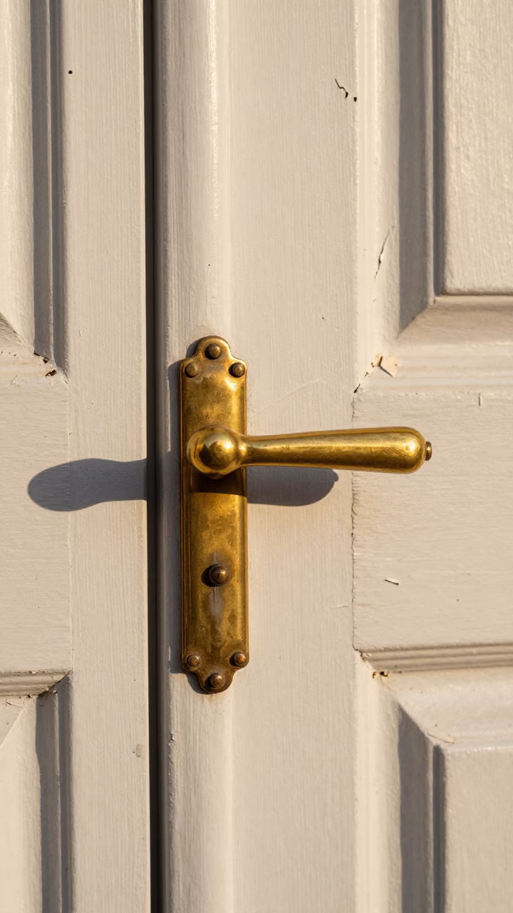 Palermo Brass Door Handle in in Palermo, Italy