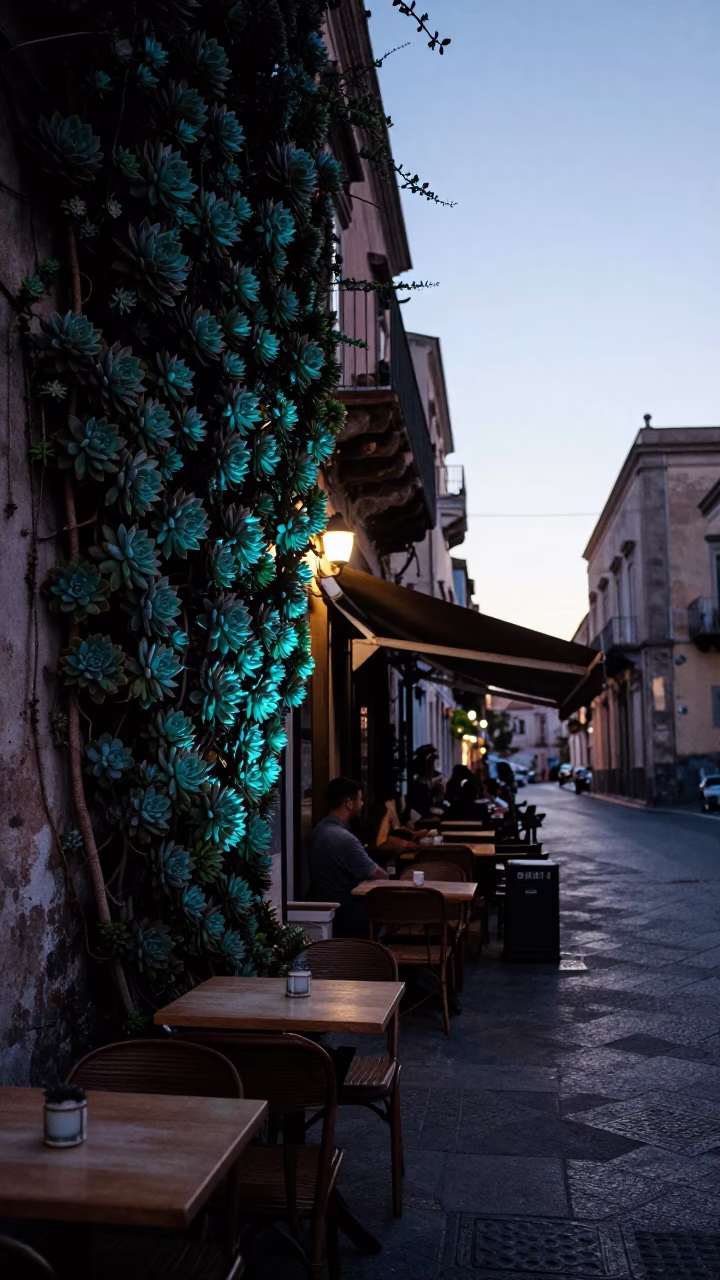 Palermo Dawn Light at The Still Hours Before Dawn Light in in Palermo, Italy