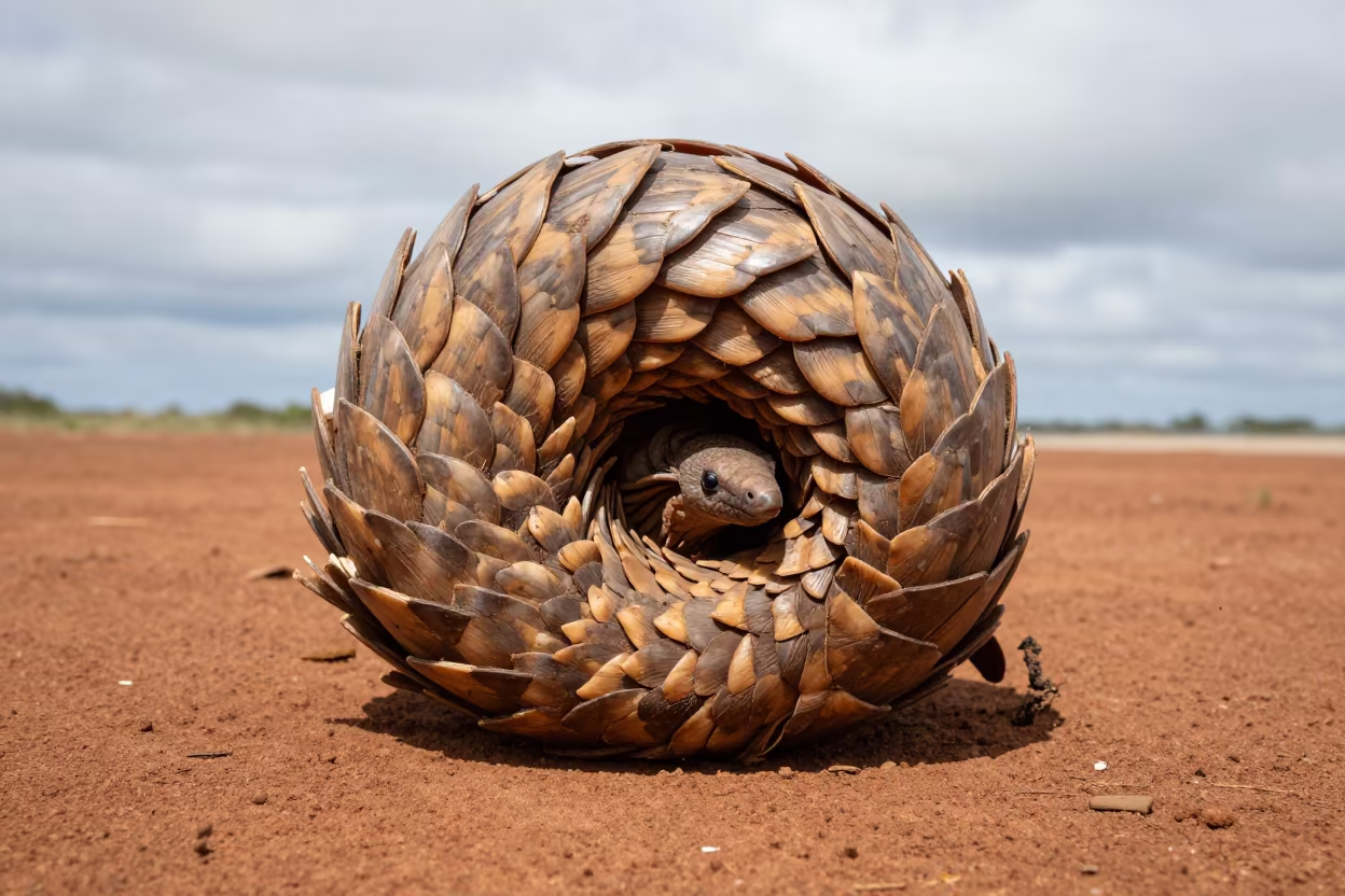Pangolin Defensive Ball Under Noon Glare in in Pará