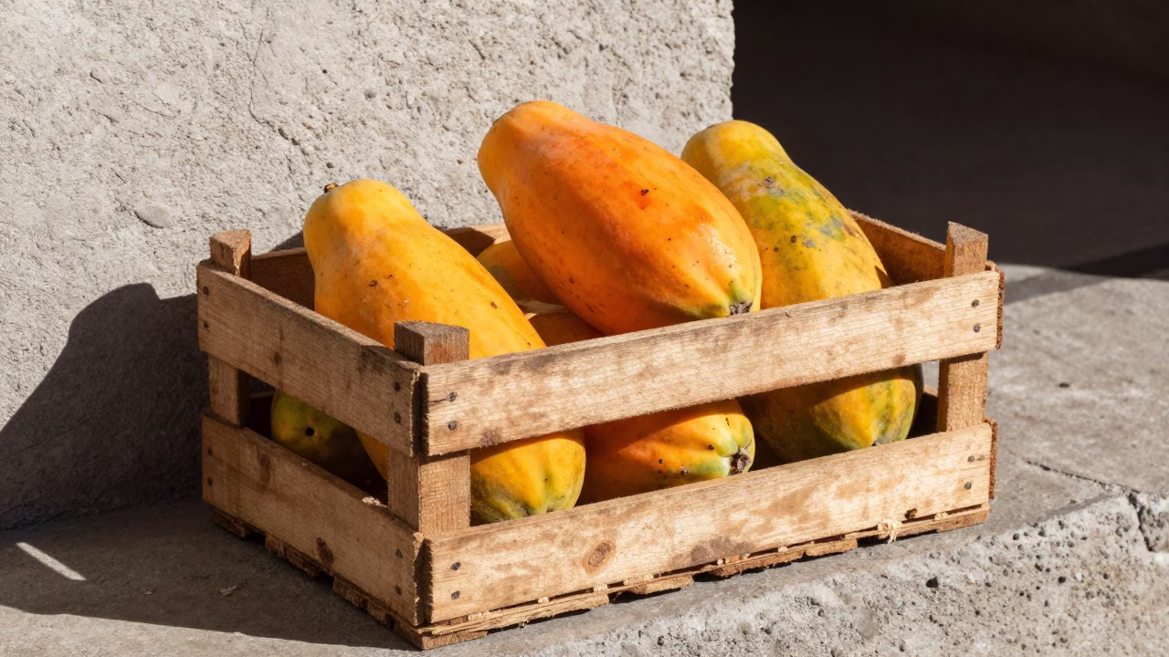 Papayas in La Paz in in La Paz, Bolivia