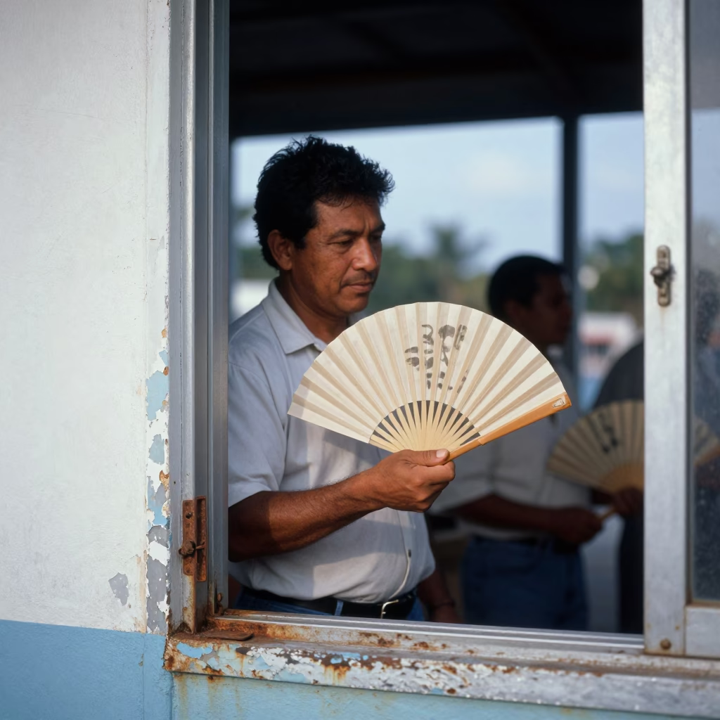 Paper Fans in Miami in in Miami, Florida, United States
