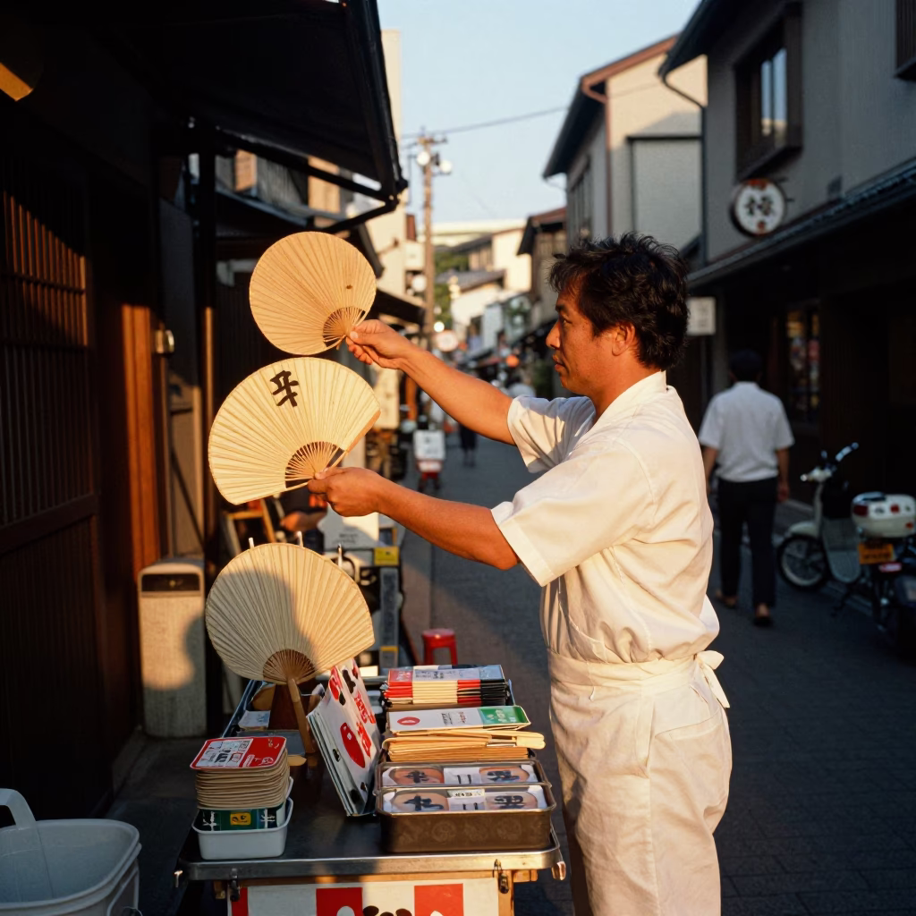 Paper Fans in Osaka in in Osaka, Japan