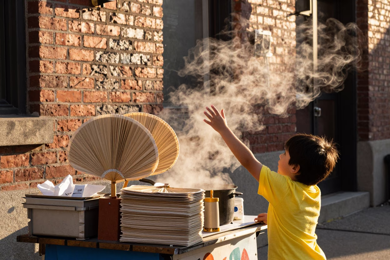 Paper Fans in Toronto in in Toronto, Ontario, Canada