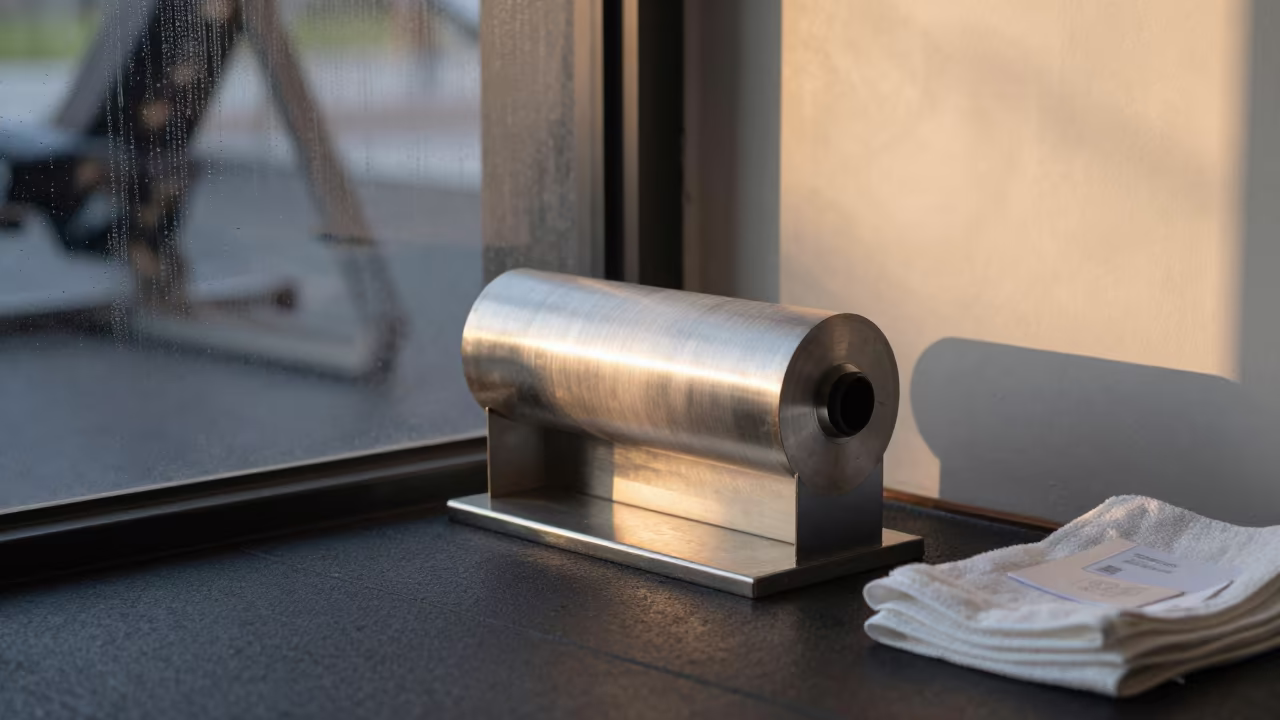 Paper Roll Stand and Condensation at Dali Gym in at a gym check-in desk in Dali