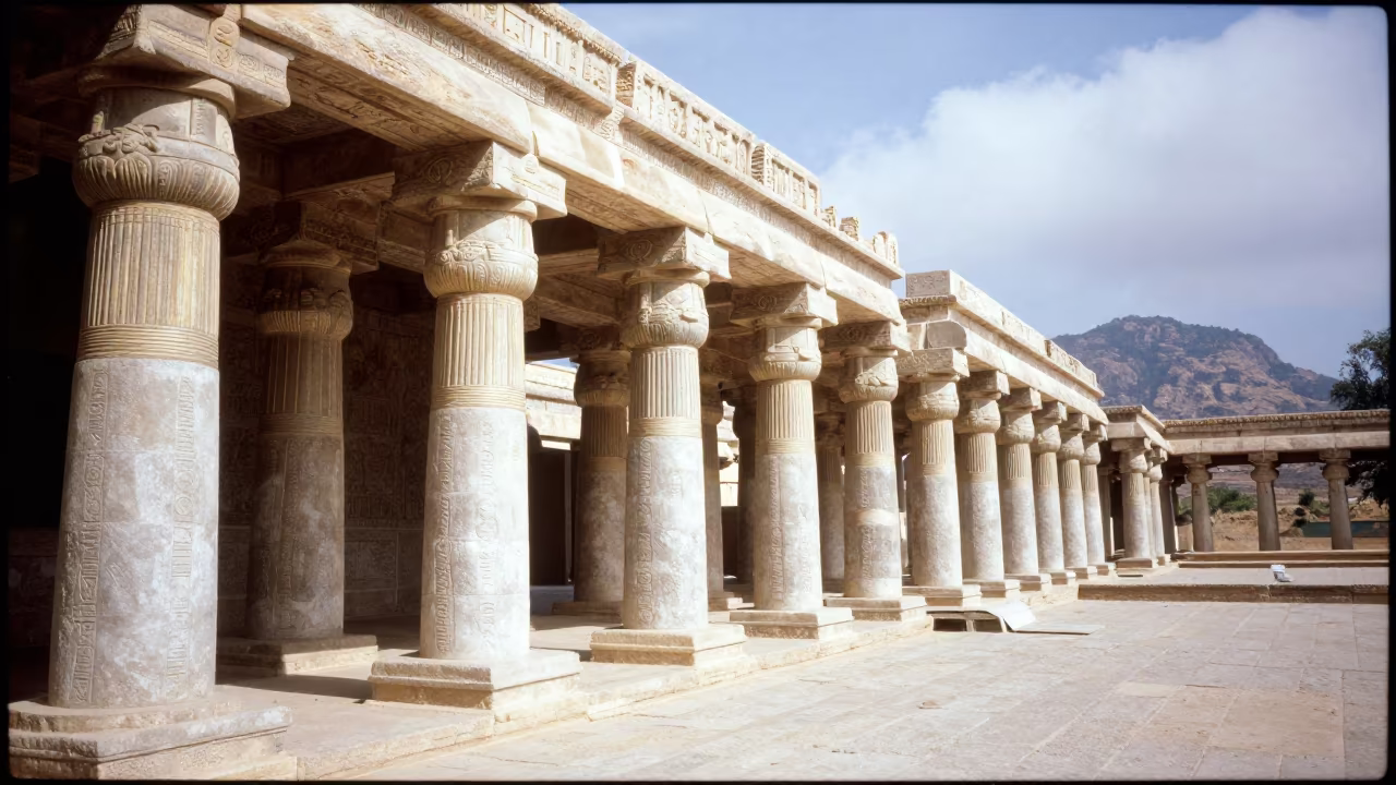 Papyrus Capitals in Vizianagaram Hypostyle Hall in near Vizianagaram
