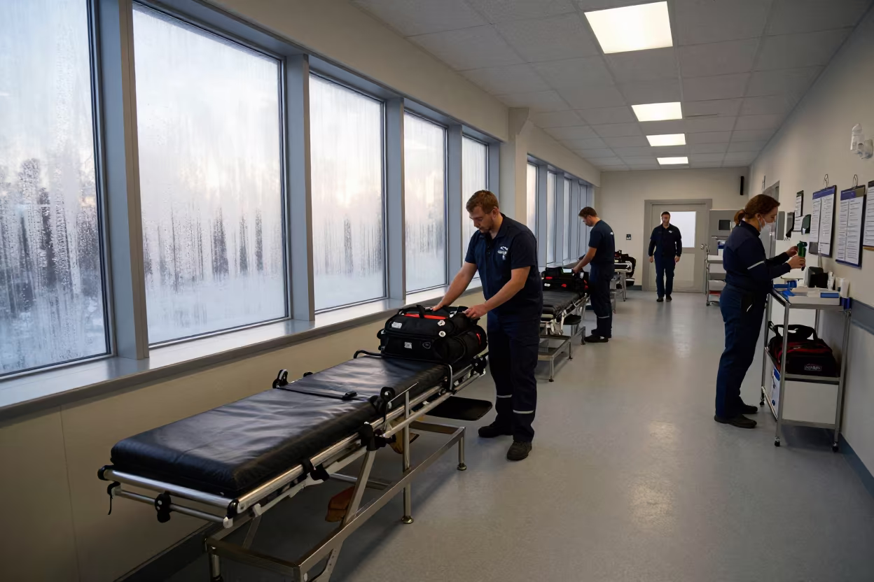 Paramedic Prep Zone Ulm Imaging Suite in inside an imaging suite in Ulm