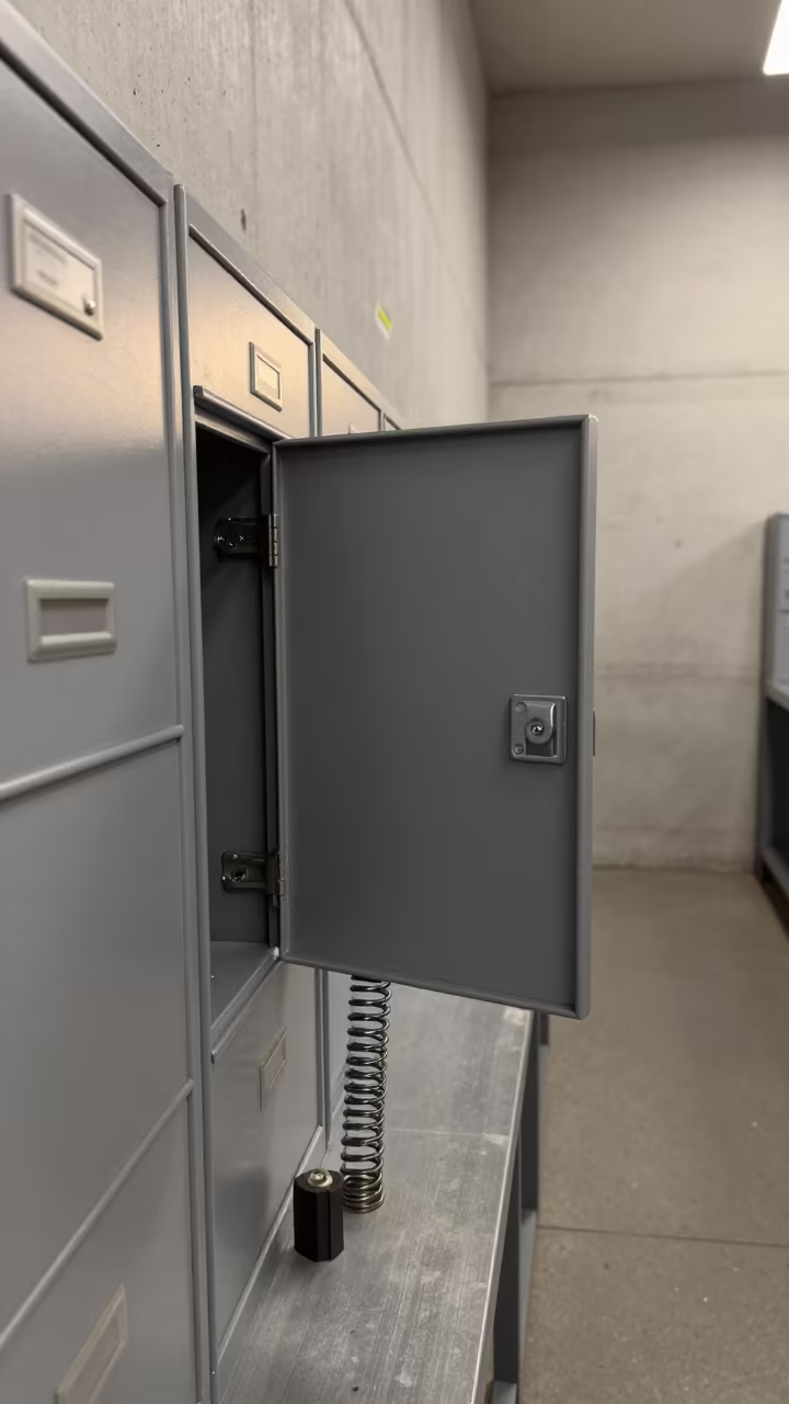 Parcel Locker Spring Kit in Ibb Distribution Bay in inside a chilled distribution bay in Ibb