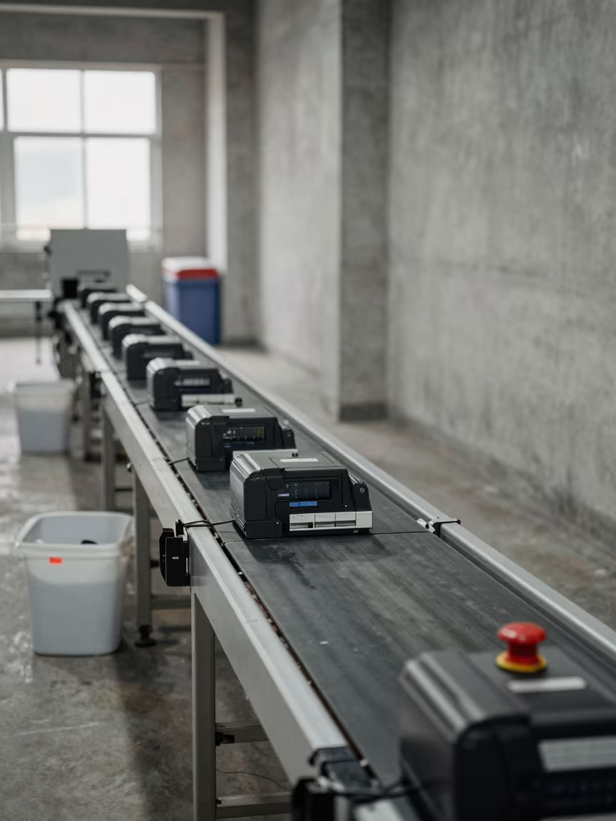 Parcel Sorting Belt Midday in Jinan Logistics Center in at a parcel sorting belt in Jinan