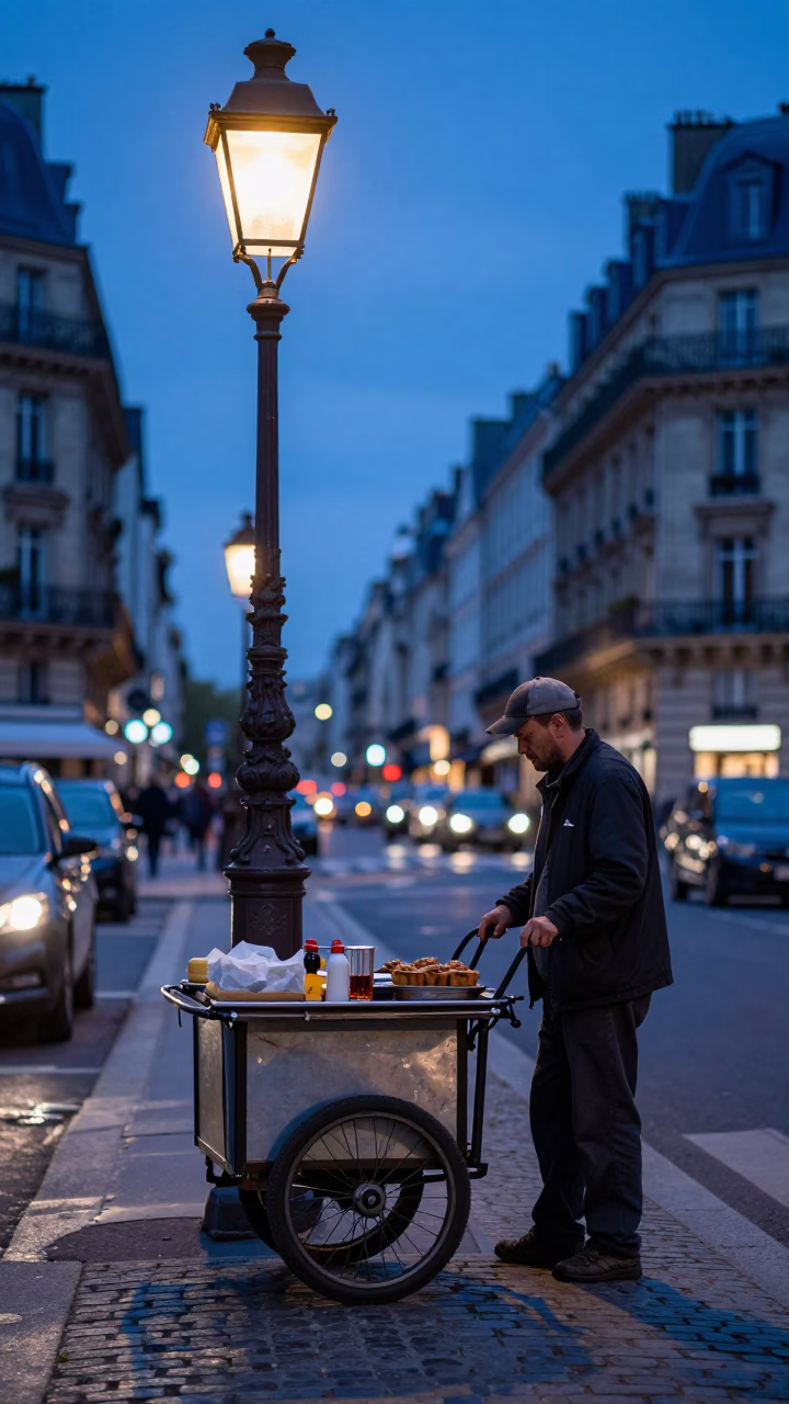 Paris Blue Light at The Last Blue Light Of Evening in in Paris, France
