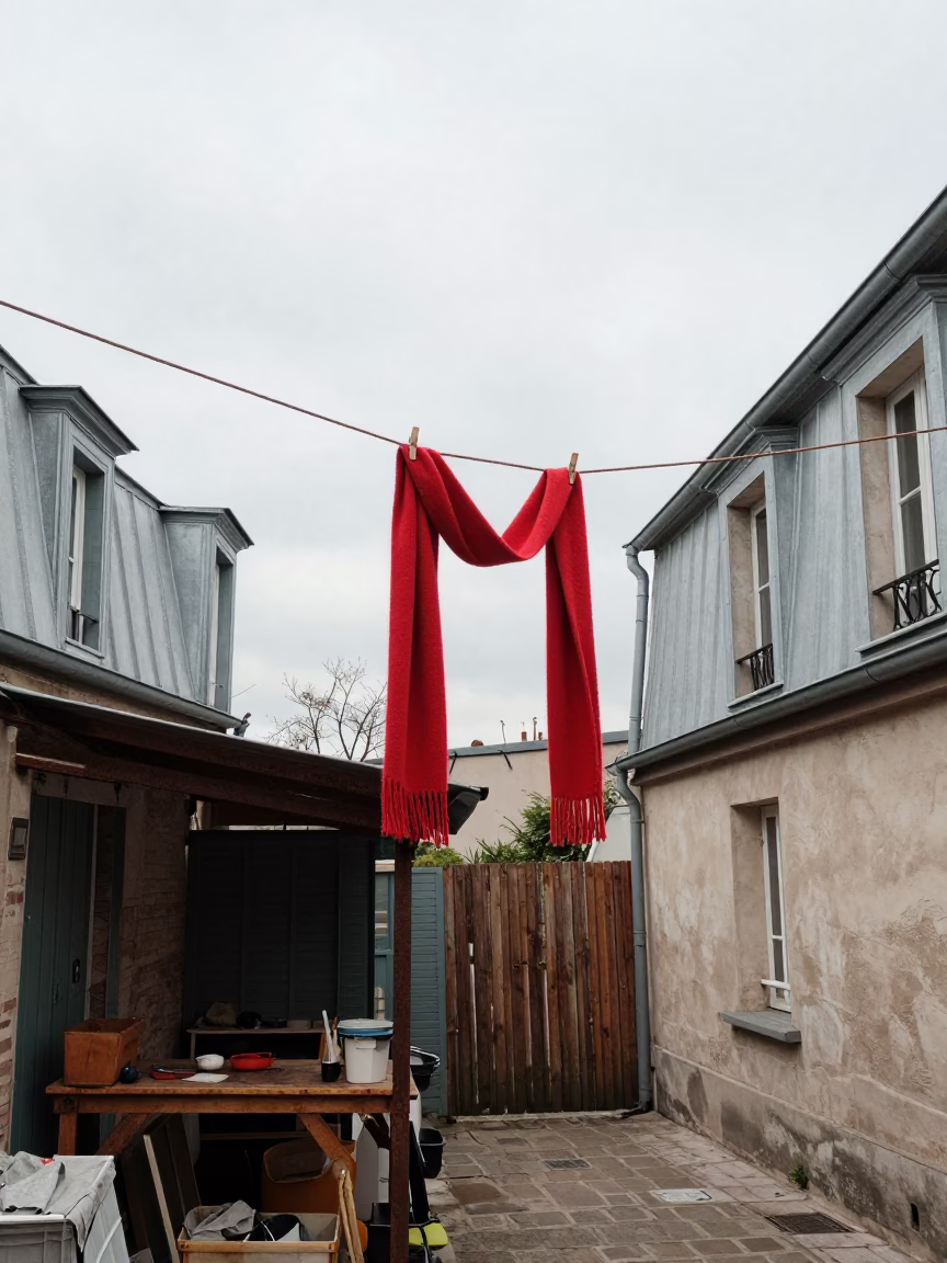 Paris Scarf at Midday Light in in Paris, France
