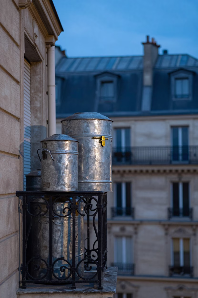 Paris Vintage Metal Canisters in in Paris, France