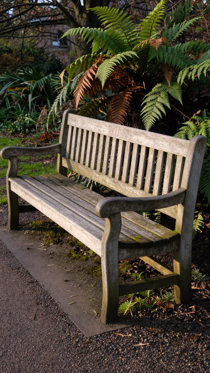 Park Bench in Edinburgh in in Edinburgh, United Kingdom
