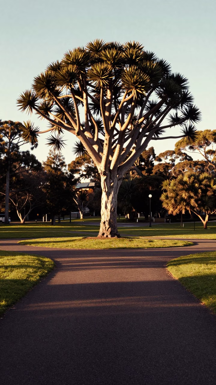 Park Scene in Perth at The Early Afternoon Light in in Perth, Western Australia, Australia