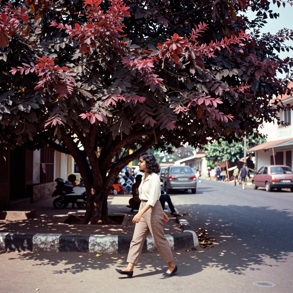 Parkland Scene in Kochi at Midday Light in in Kochi, India