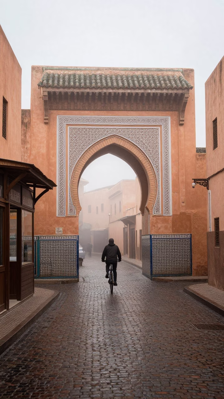 Passing Bakery in Fez in in Fez, Morocco