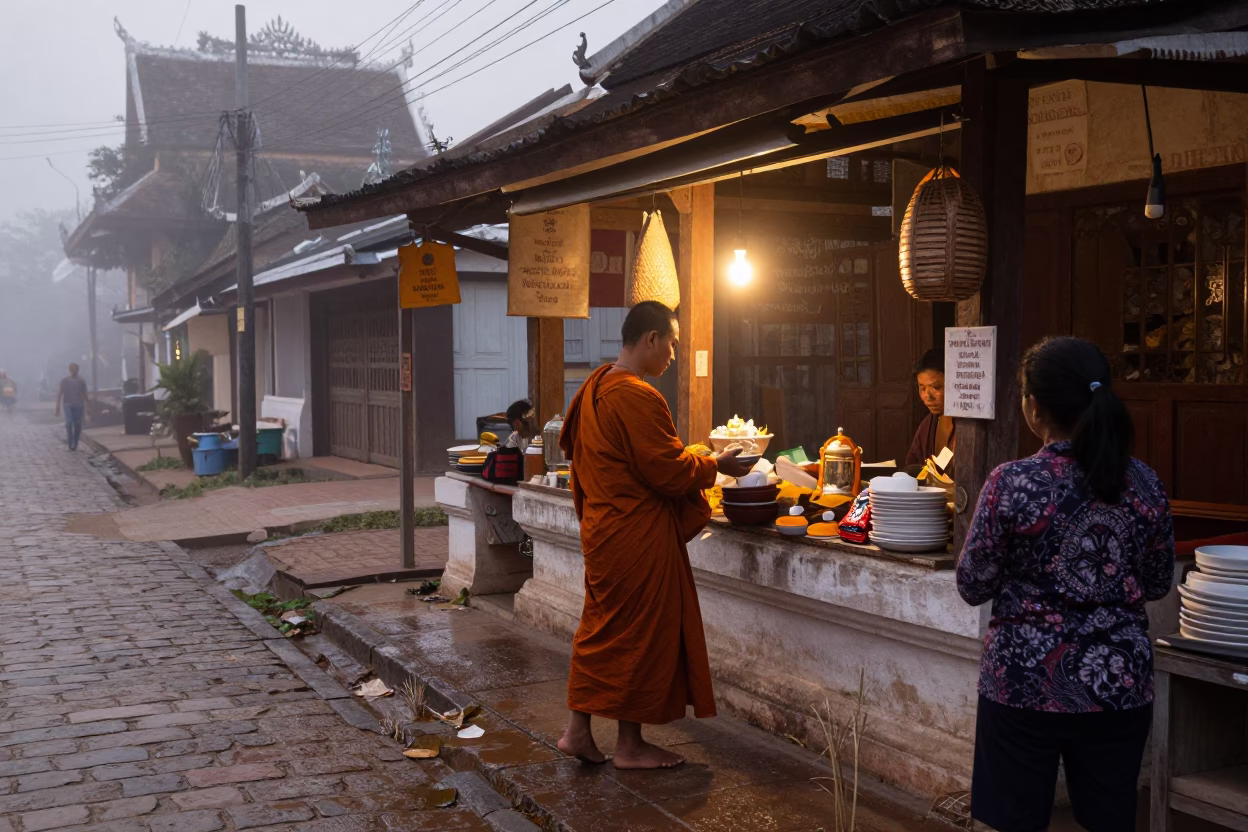 Passing Shop in Luang Prabang in in Luang Prabang, Laos